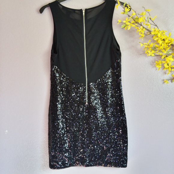 Forever 21 black sequin bodycon mesh dress - Picture 5 of 7